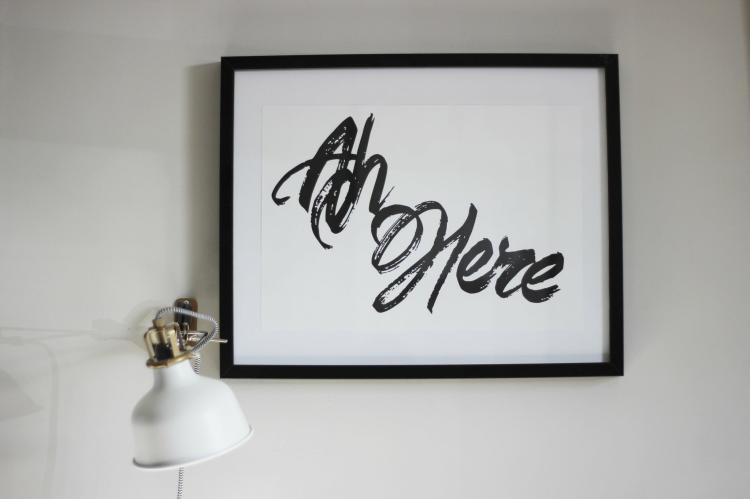 Ah Here Typography Print  |   Art Prints + Frames Art Prints + Frames Art Prints + Frames