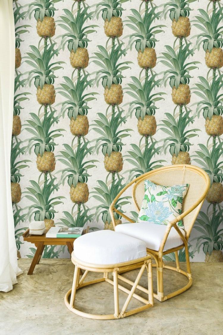 Anananas Pineapple Wallpaper  |   Wallpaper On The Wall Wallpaper