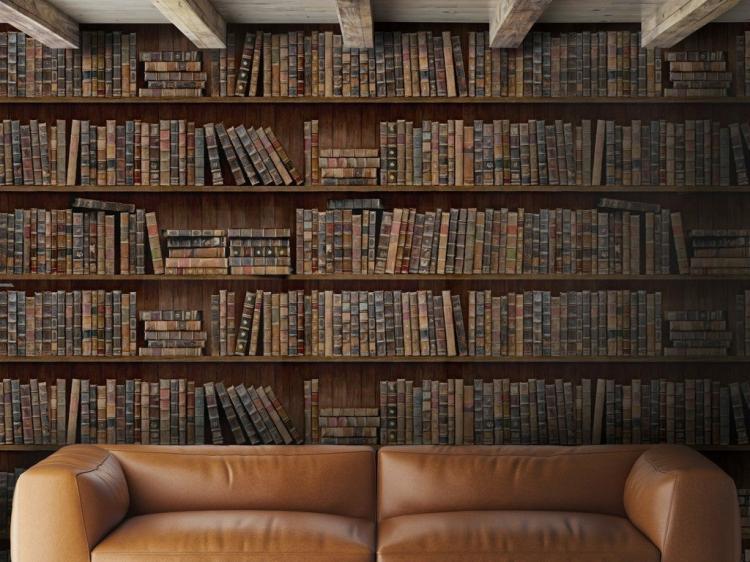 Book Shelves Wallpaper  |   Wallpaper On The Wall Wallpaper