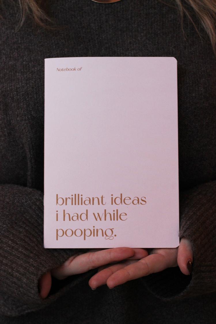 Brilliant Ideas I Had While Pooping Notebook  |   Lifestyle Homewares Lifestyle