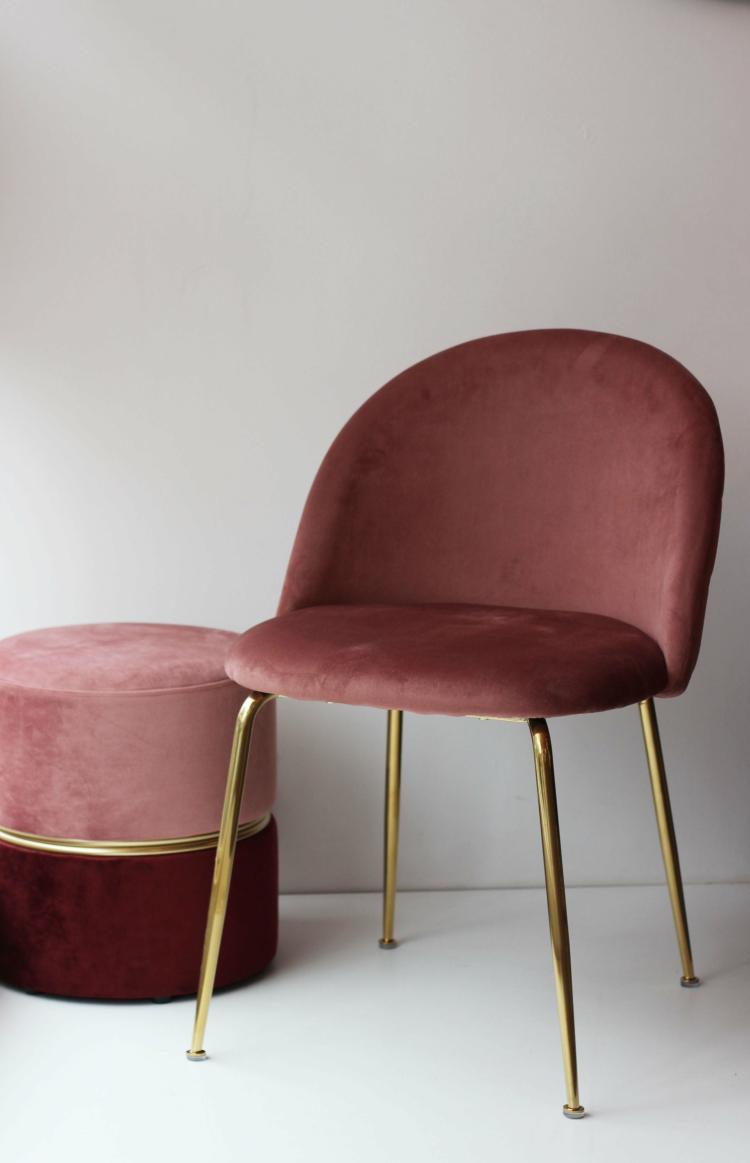 Geneve Velvet Dining Chair  |   Chairs + Stools Chairs + Stools Black (with Brass Legs)