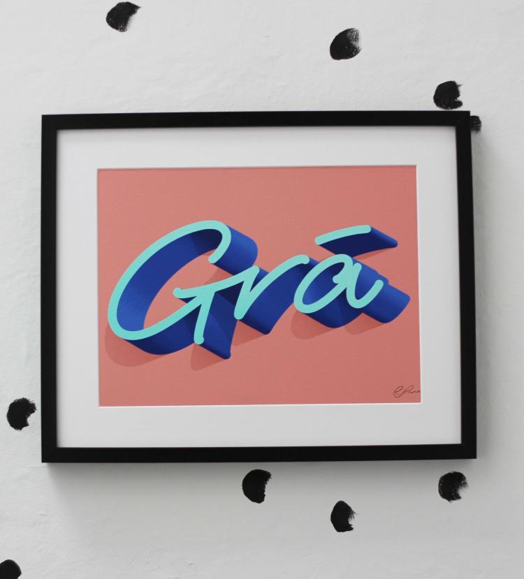 Grá Art Print – Exclusive  |   Art Prints + Frames Art Prints + Frames Art Prints + Frames