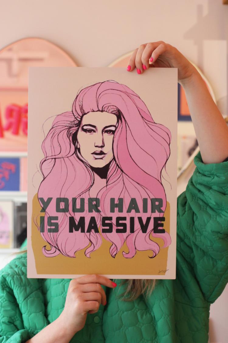 Hair Is Massive 2023 Edition Art Print  |   Art Prints + Frames Art Prints + Frames Art Prints + Frames