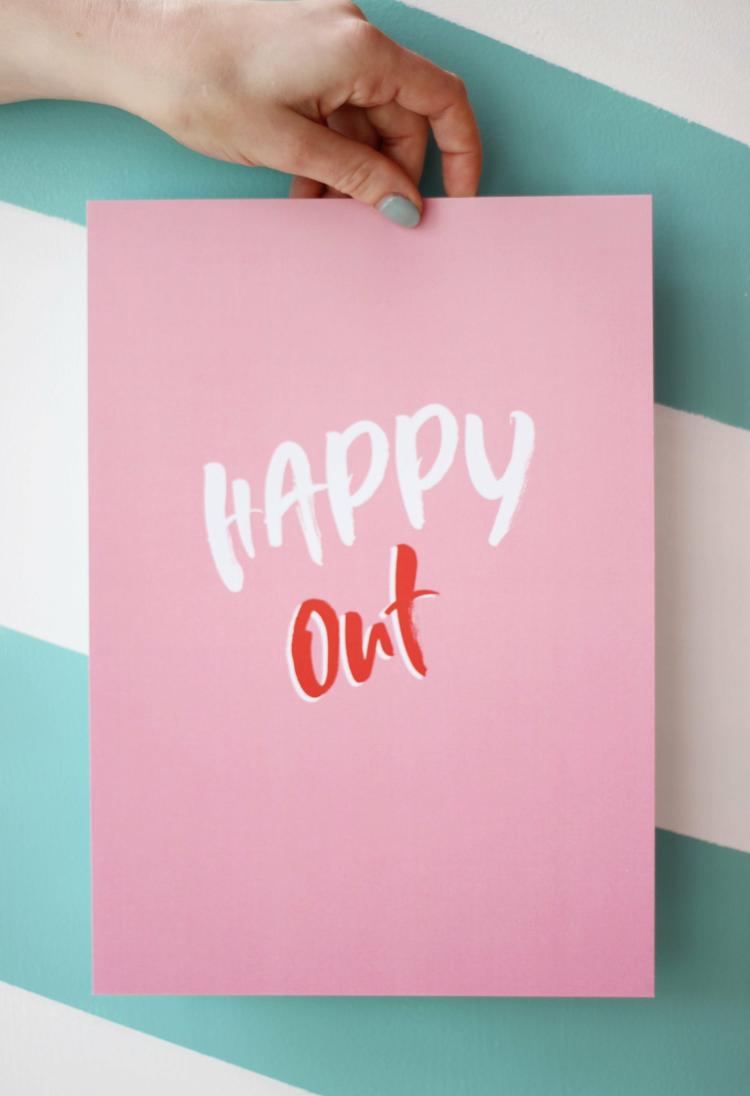 Happy Out Print  |   Art Prints + Frames Art Prints + Frames Art Prints + Frames