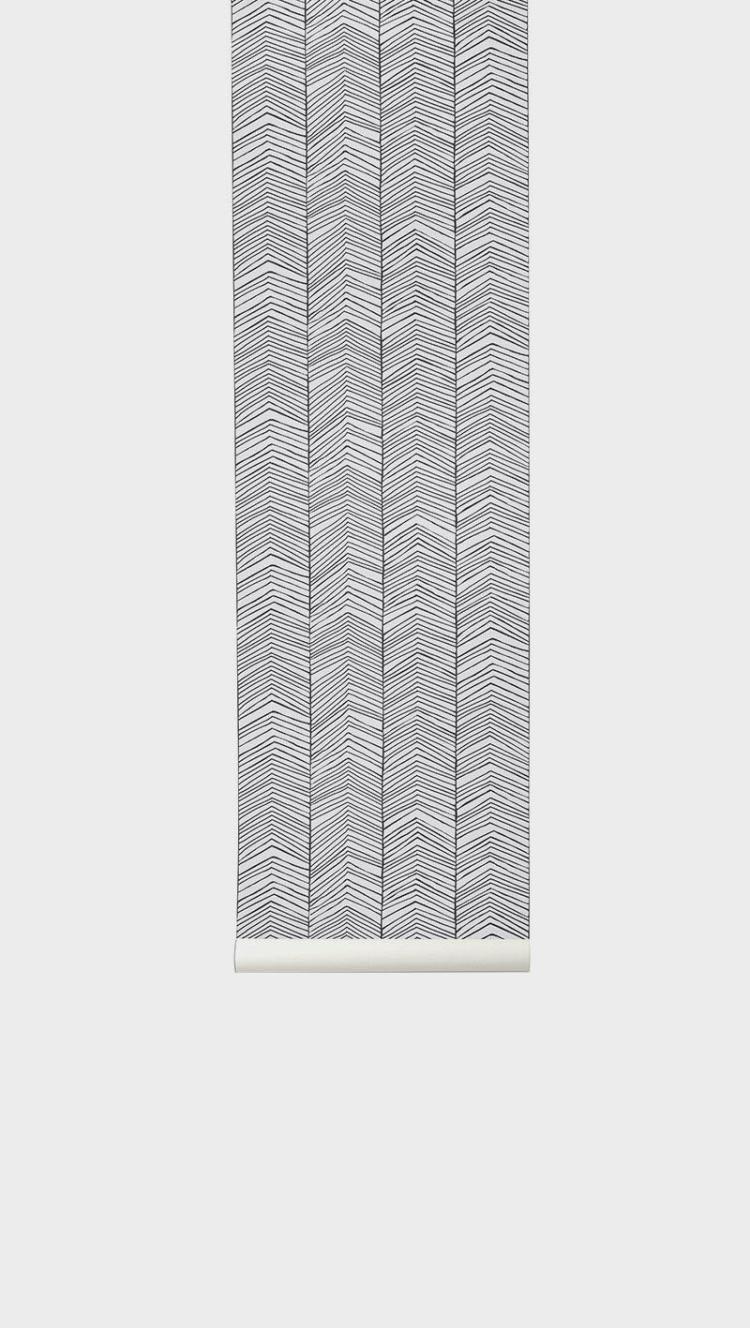 Herringbone Wallpaper – Ferm Living  |   Wallpaper On The Wall Wallpaper