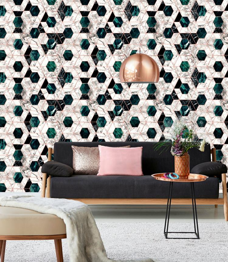 Hexa Wallpaper  |   Wallpaper On The Wall jade