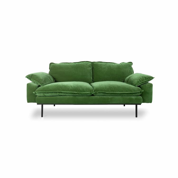 Hkliving Royal Green Velvet Retro Sofa  |   Sofa + Armchairs Furniture Sofa + Armchairs