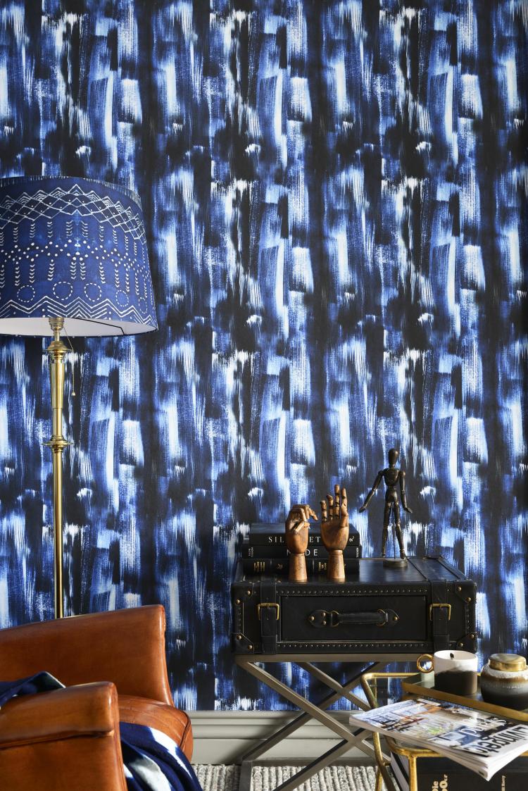 Indigo Madness Wallpaper  |   Wallpaper On The Wall Wallpaper