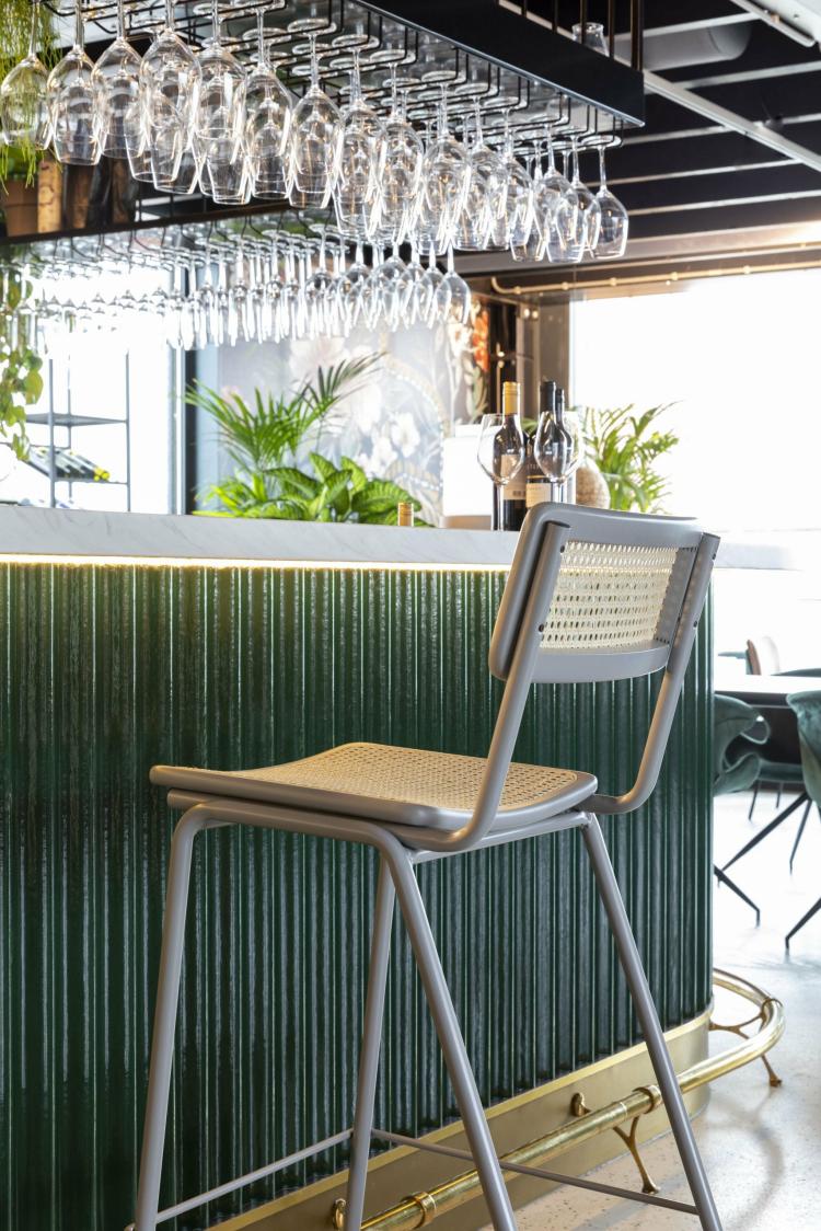 Jort Bar Stool With Webbing  |   Chairs + Stools Chairs + Stools Black