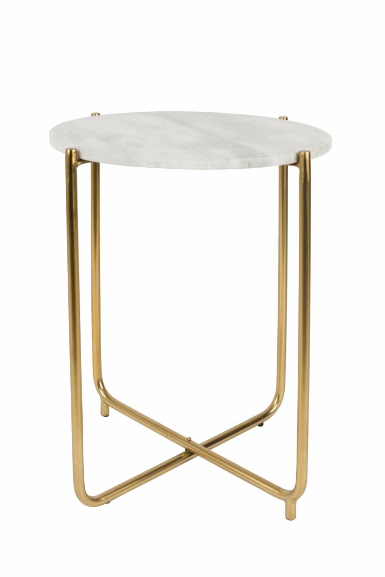 Marble + Brass Side Table  |   Tables + Desks Furniture green