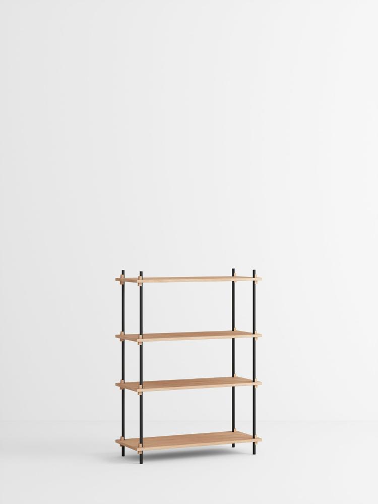 Moebe Shelving System Medium S.115  |   Storage + Shelves Furniture Black/ Black