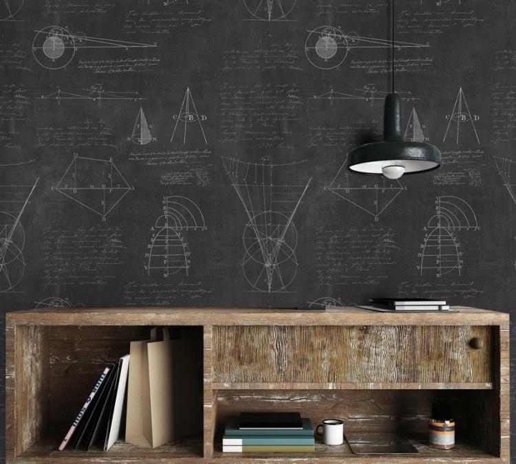 Newton Geometry Wallpaper  |   Wallpaper On The Wall Dark