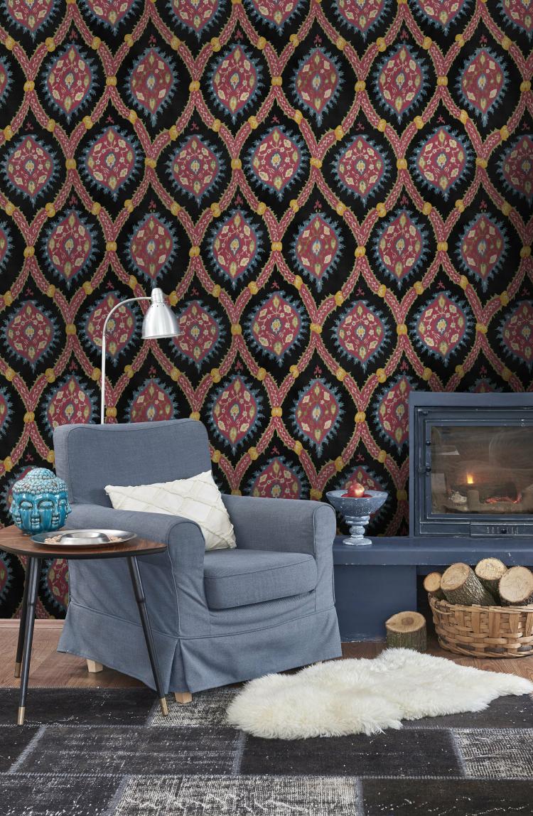 Ottoman Wallpaper  |   Wallpaper On The Wall dark grey