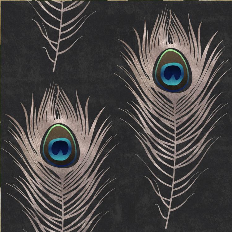 Peacock Feather Wallpaper  |   Wallpaper On The Wall Neutral