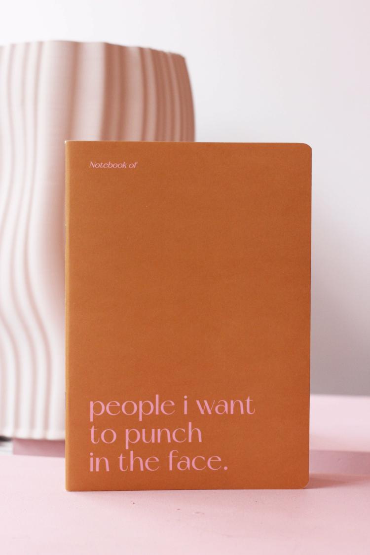 Punch In The Face Notebook  |   Lifestyle Homewares Lifestyle