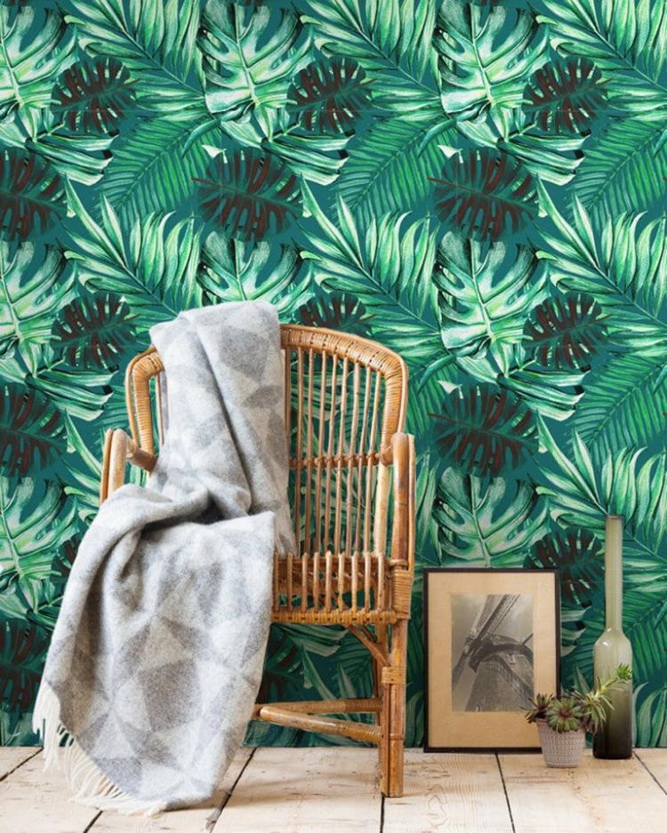 Rainforest Leaves Wallpaper  |   Wallpaper On The Wall Wallpaper