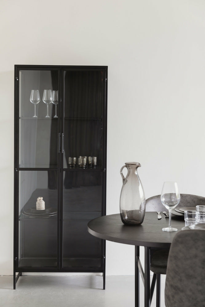 Rob Black Glass Cabinet  |   Storage + Shelves Furniture Large