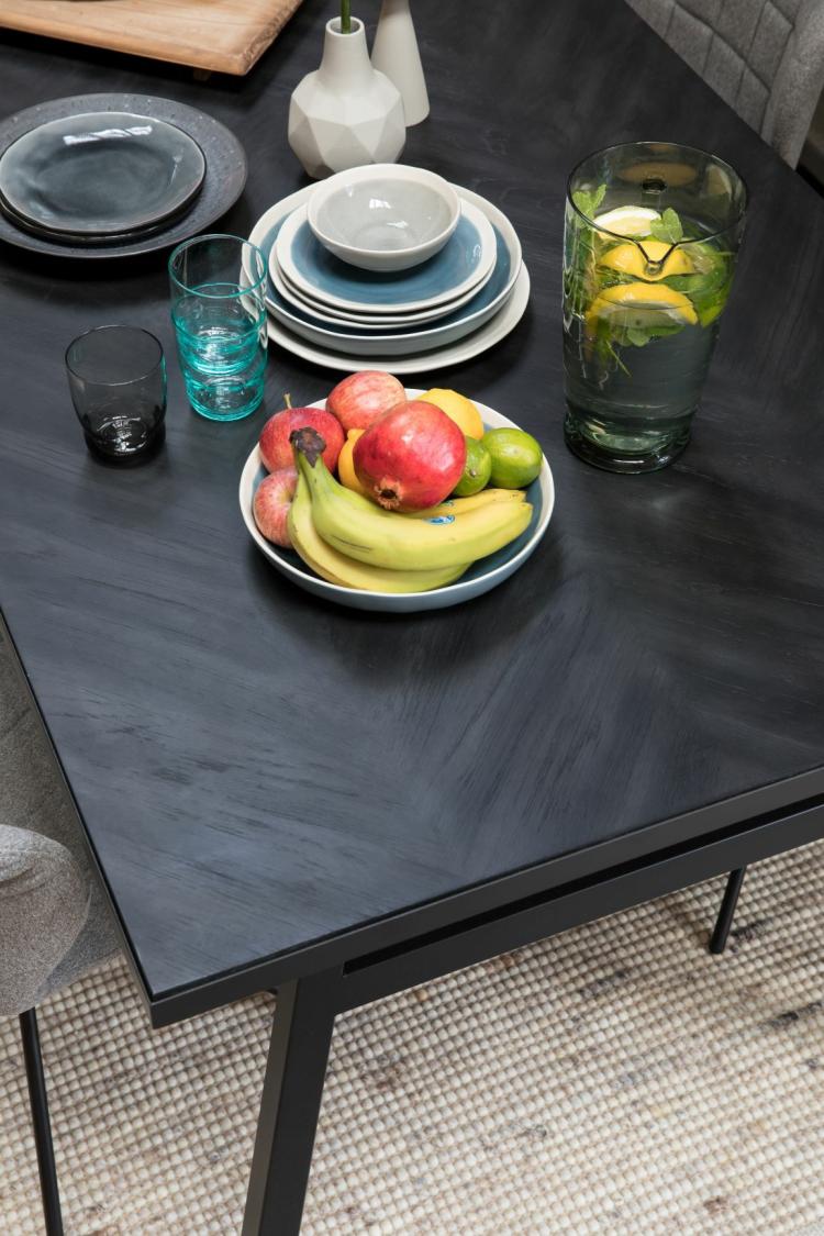 Seth Herringbone Dining Table  |   Tables + Desks Furniture Black