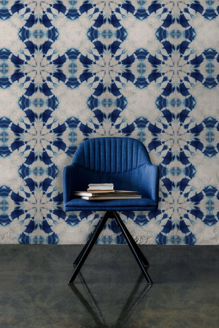 Shibori Flower Wallpaper  |   Wallpaper On The Wall Flower