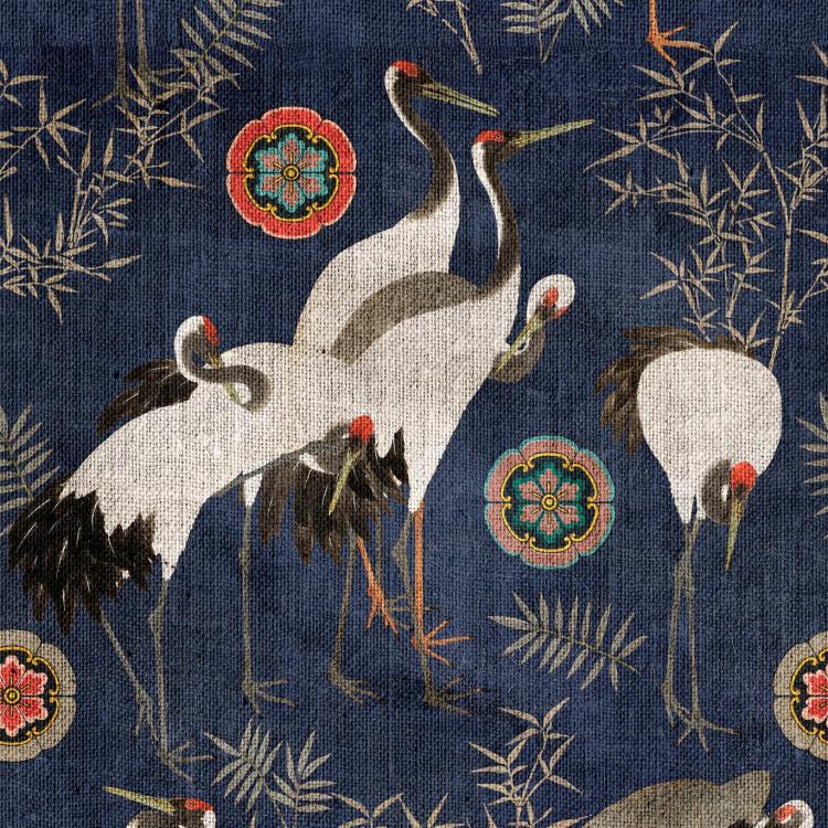 Tsuru Indigo Wallpaper  |   Wallpaper On The Wall indigo