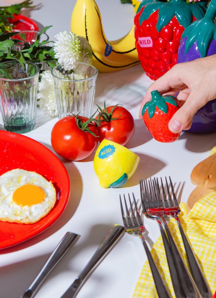 Farmers Market (Strawberry Lemon) Salt And Pepper Set  |   Tableware + Dishes Homewares Tableware + Dishes