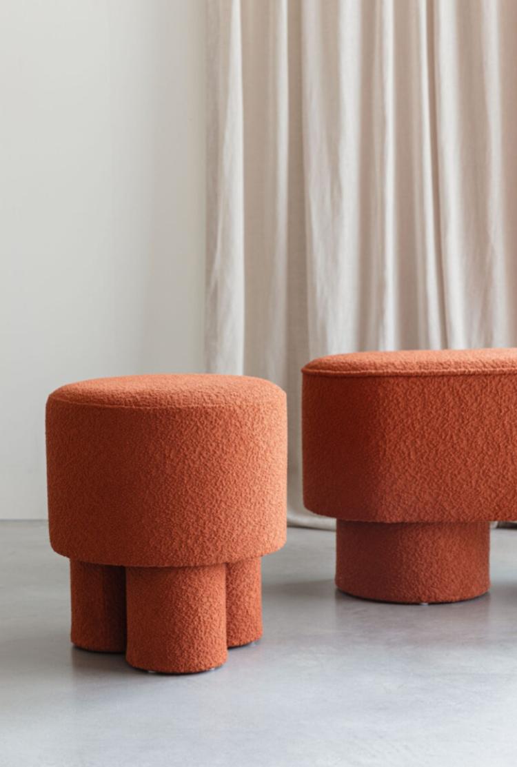 Marcos Stool/ Pouf  |   Chairs + Stools Chairs + Stools Brown